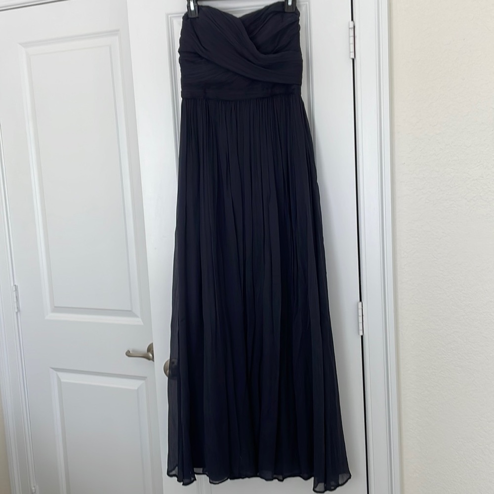 J. Crew Navy Silk Chiffon Bridesmaids Dress